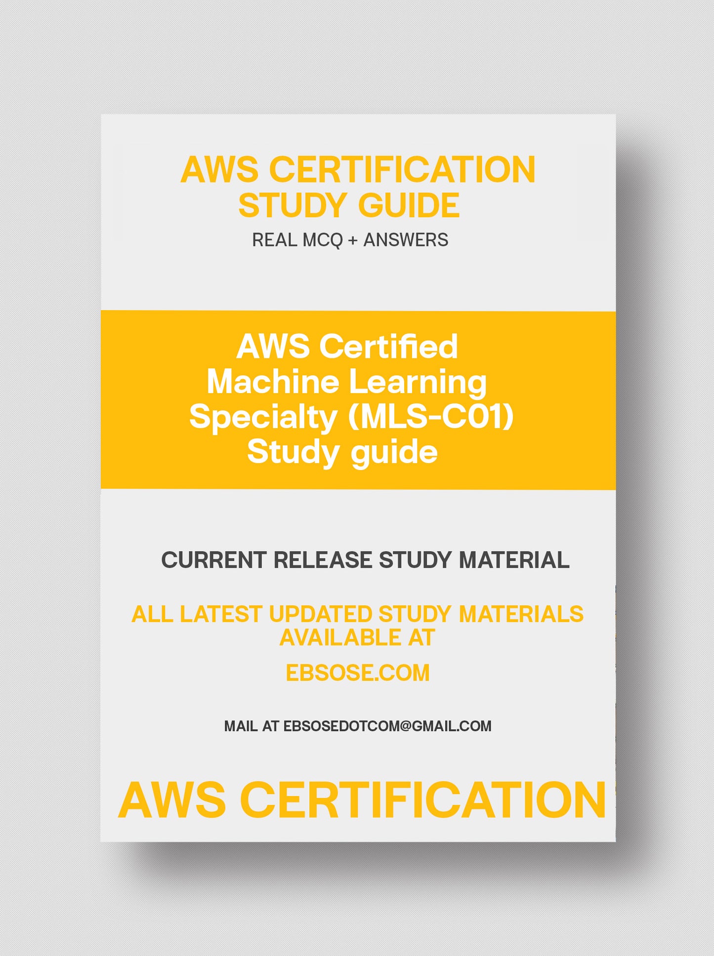 AWS Certified Machine Learning – Specialty (MLS-C01)
