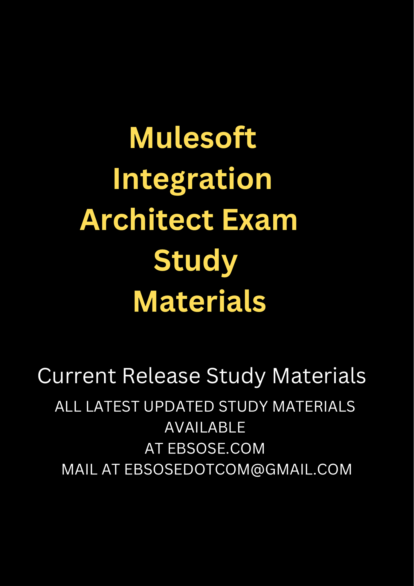 Mulesoft Integration Architect Exam Study Materials