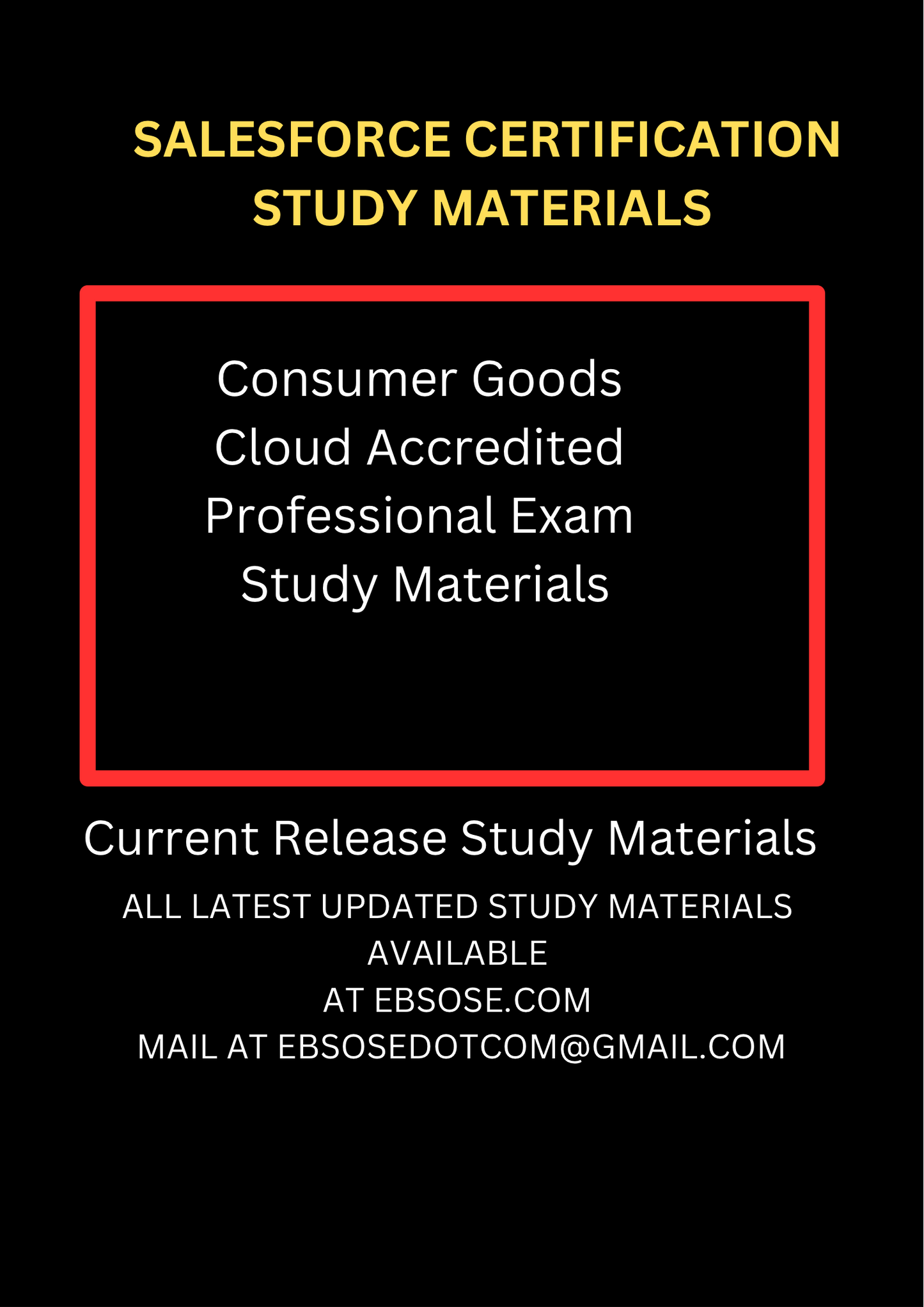 Salesforce - Consumer Goods Cloud Accredited Professional Exam Spring 26 Study Materials