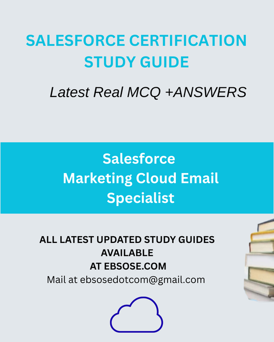 Salesforce Marketing Cloud Email Specialist - Latest Winter 26 Release Study Guide
