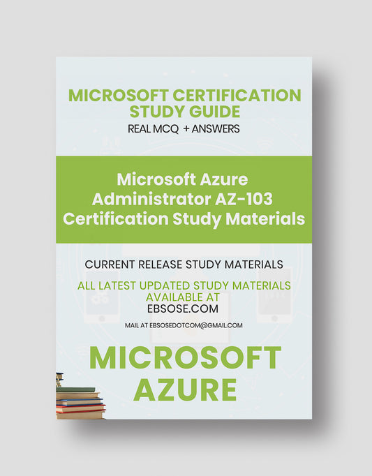 Microsoft Azure Architect AZ-300 certification Exam Study Materials