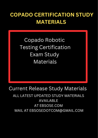 Copado Robotic Testing Certification Exam Study Guide