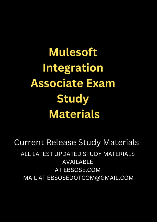 Mulesoft Integration Associate Exam Study Materials