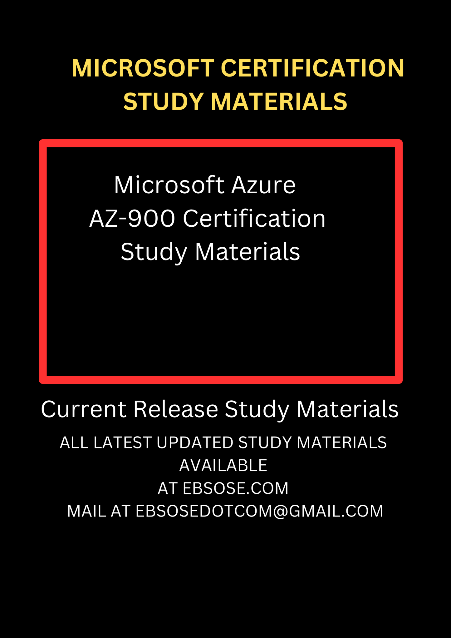 Microsoft Azure AZ-900 Certification Study Materials