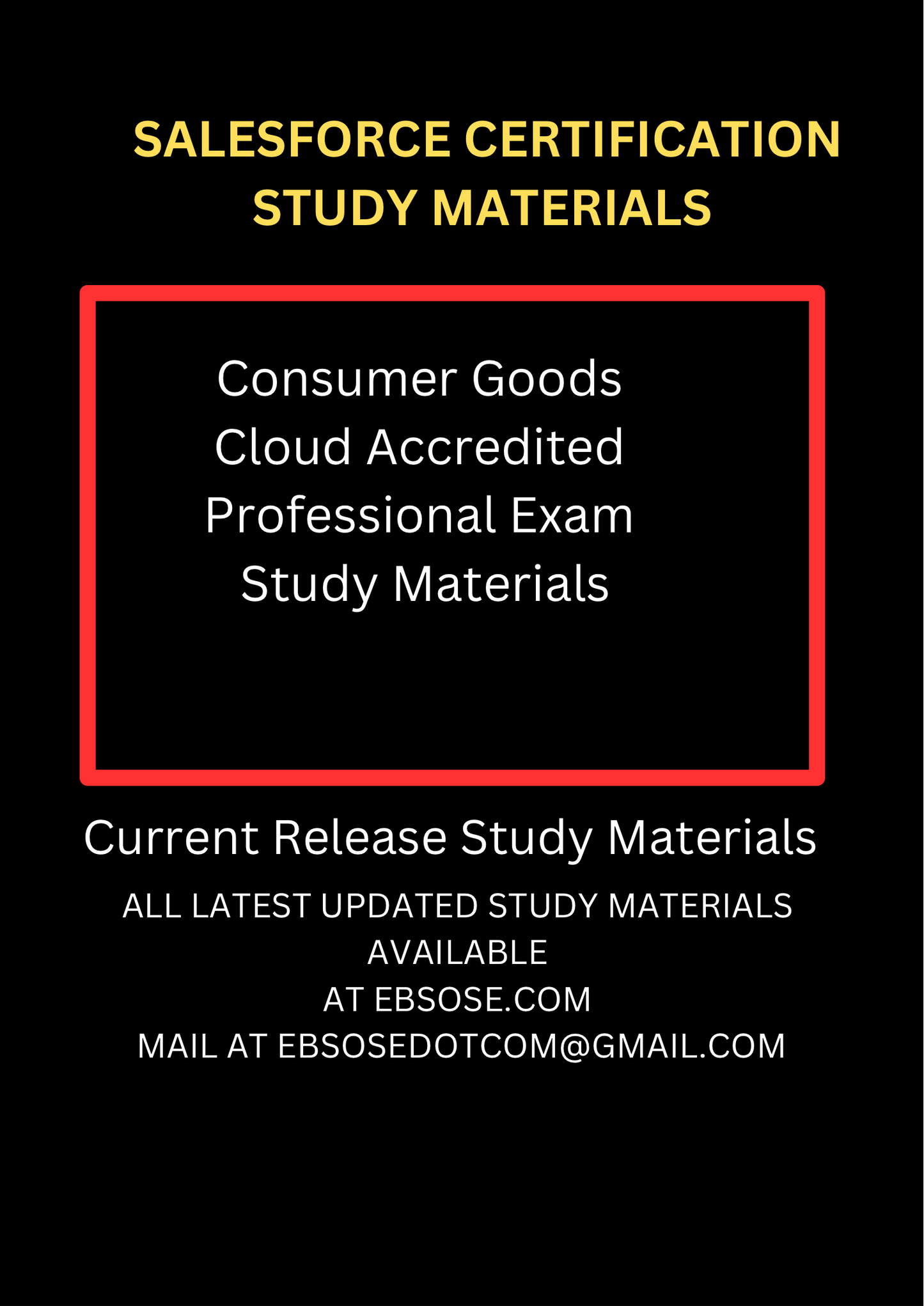 Consumer Goods Cloud Accredited Professional Exam Study Materials